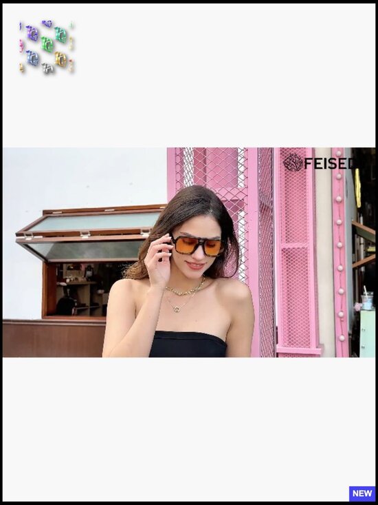 Retro Square Aviator Sunglasses Vintage Plastic Frame UV400 Shield main image 7